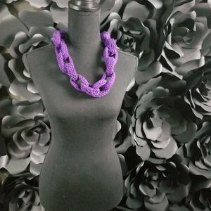 Knitted Chain Linked Necklace